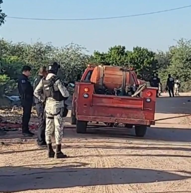 Autoridades resguardaron el lugar donde fue hallado el cuerpo en Cajeme