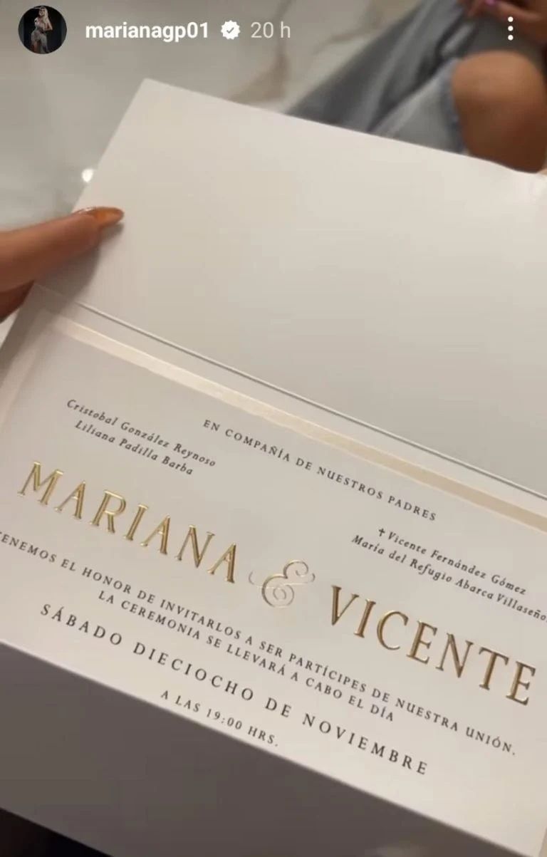 Invitación boda Mariana González 