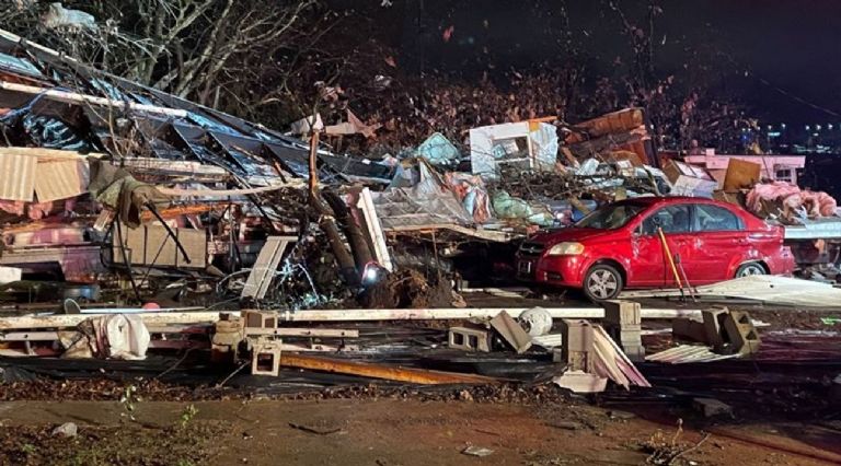 Seis muertos, el saldo de los tornados en Tennesseee. Foto: Internet