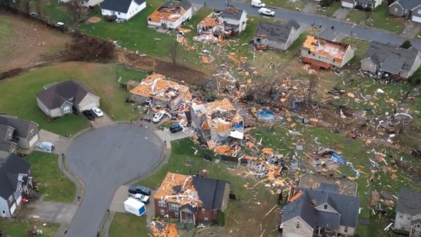 Tragedia en EU: Cinco adultos y un niño mueren tras tornados en Tennessee