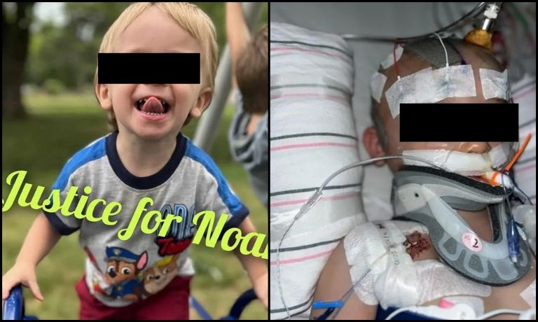 Noah Brown es golpeado por su niñera de 12 años