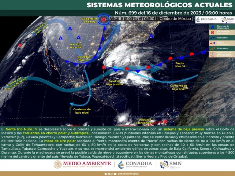 Frío en México 16 de diciembre