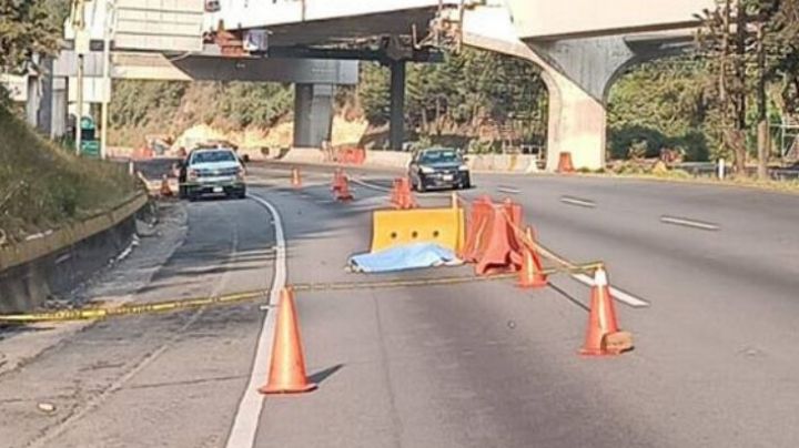 Trabajador es atropellado y arrastrado por vehículo de carga en la México-Toluca