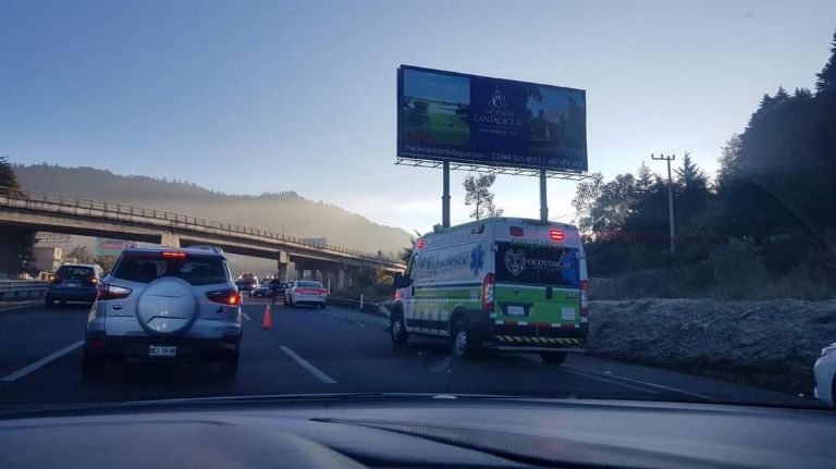 Sujeto muere atropellado en la México-Toluca