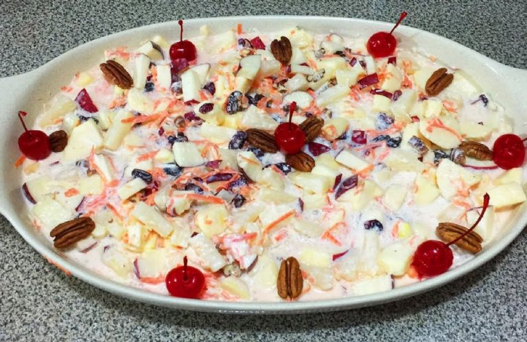 Receta de ensalada de manzana para Navidad