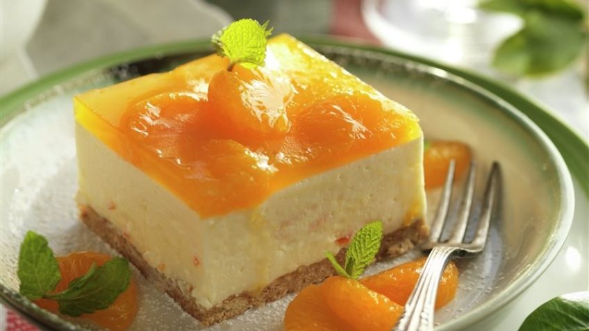 Postre de mandarina con pudín de vainilla; es la receta perfecta para Navidad