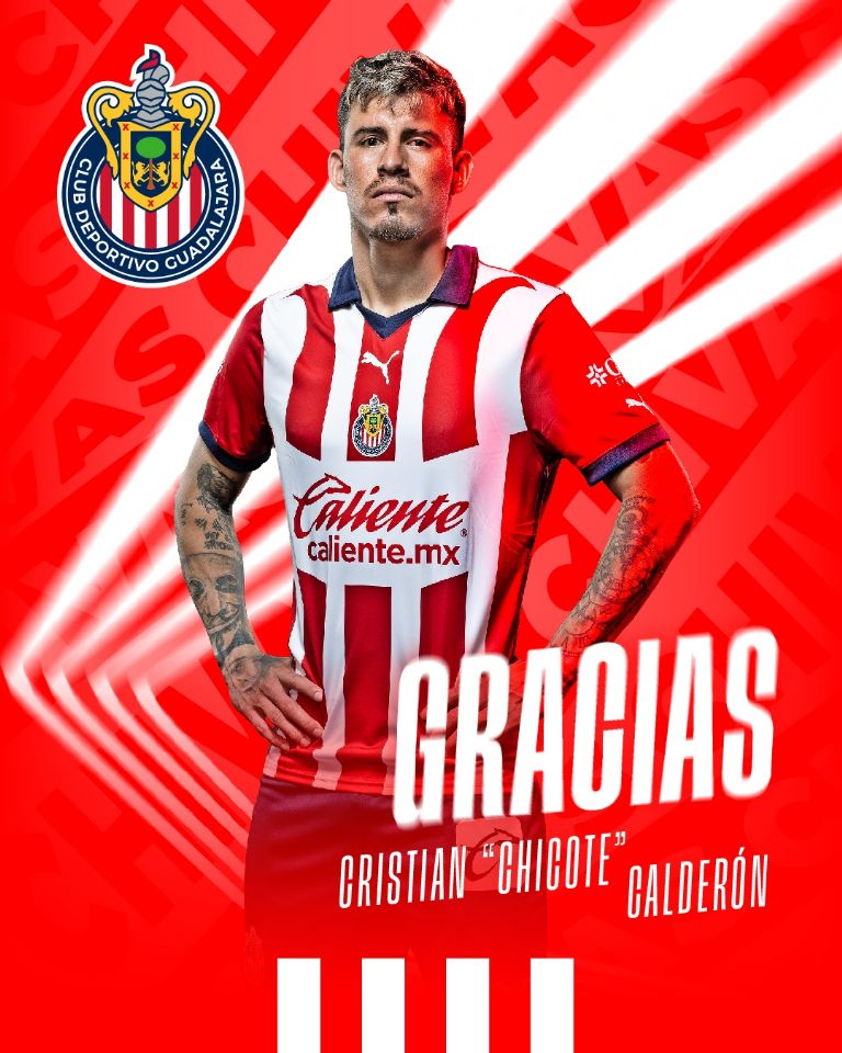 Chivas anuncia su segunda baja para el Clausura 2024: 'Chicote' Calderón se va del equipo