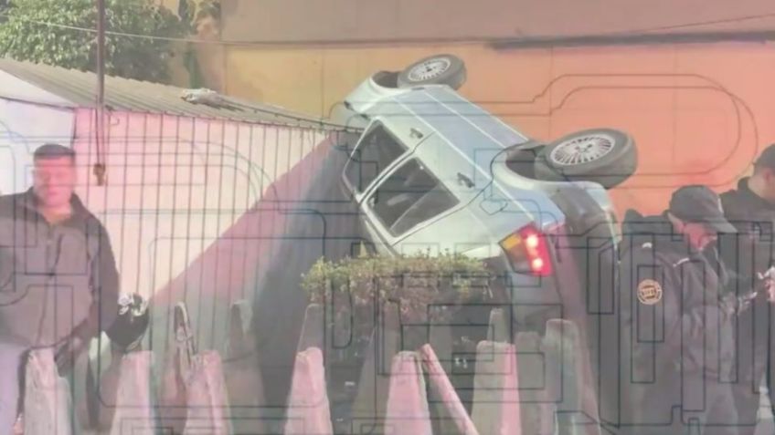 Aparatoso accidente en Tlalpan: Jóvenes impactan contra puesto de tacos a exceso de velocidad