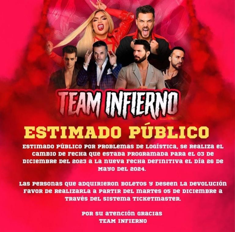 Cancelan Team Infierno