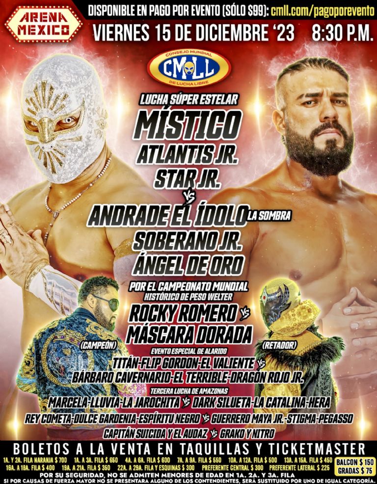Andrade ya tiene a sus primeros rivales en su regreso a la Arena México con el CMLL