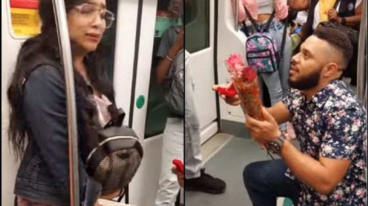VIDEO: Le propone matrimonio a su amiga en el metro, pero ella hace lo inesperado