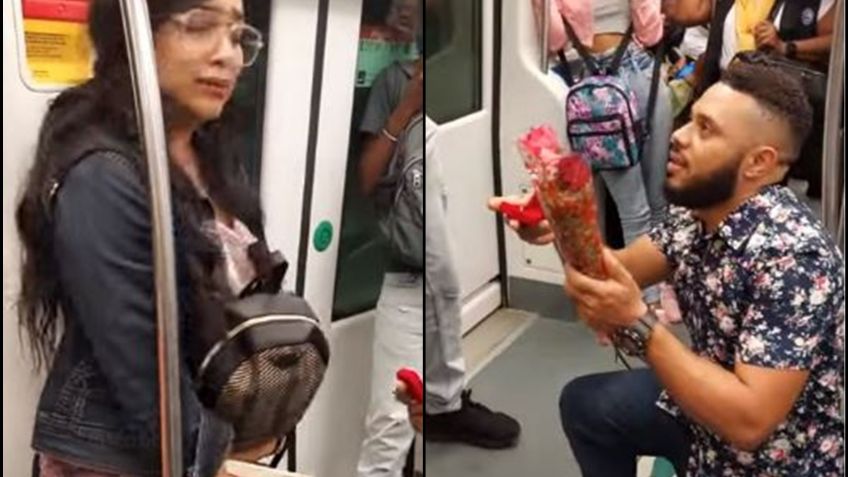 VIDEO: Le propone matrimonio a su amiga en el metro, pero ella hace lo inesperado