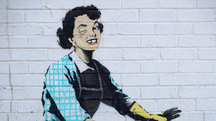'Máscara del Día de San Valentín', la nueva obra de Bansky contra la violencia de género