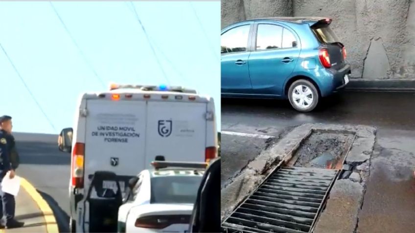 Coladera sin tapa provoca la muerte de un motociclista en Álvaro Obregón, en CDMX
