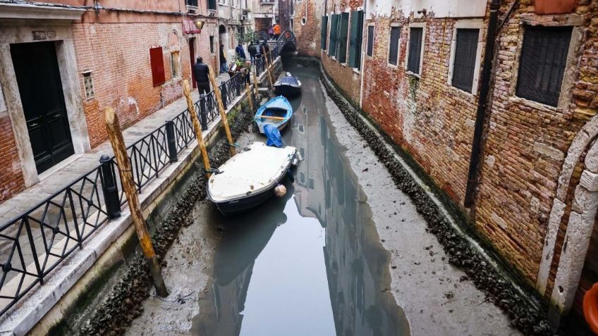 Adiós al romance: Los canales de Venecia se secan; expertos declaran que esto es "normal"