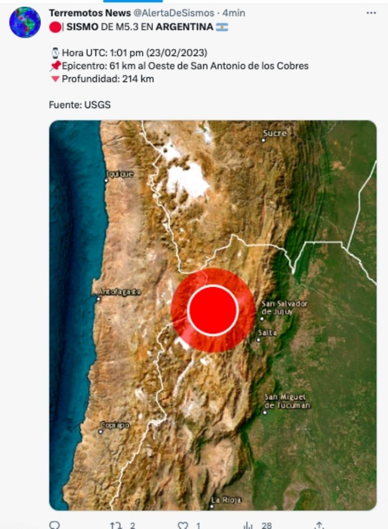 Sismo Argentina 