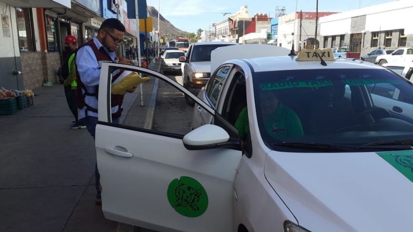 Taxistas cumple el 65% en rotulación de unidades en Guaymas; vence plazo en marzo