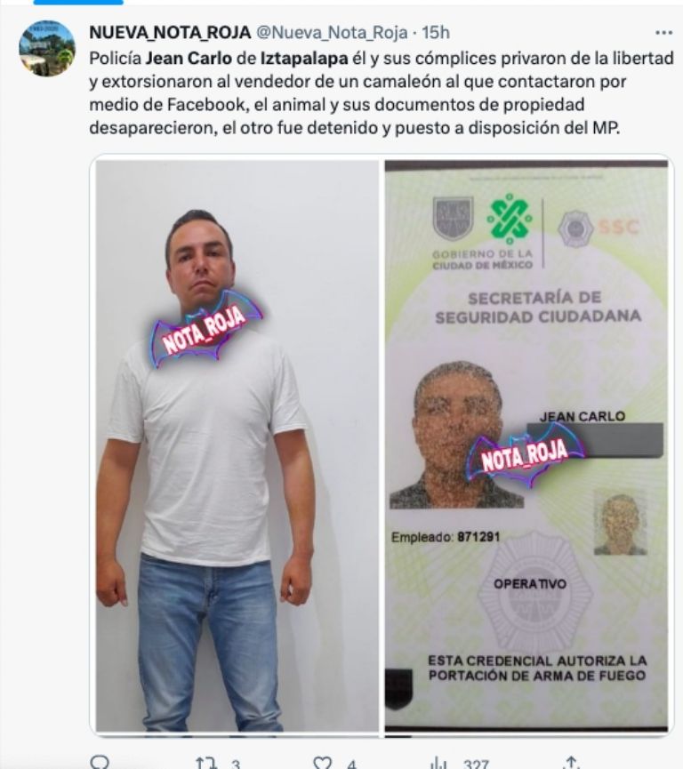 Policía detenido 