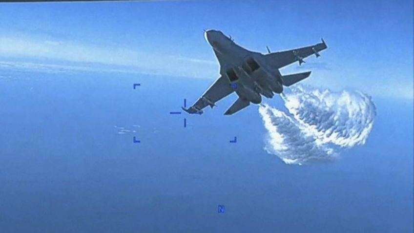 VIDEO: Tras denunciar a Rusia por derribar un dron en el Mar Negro, EU muestra el momento del choque