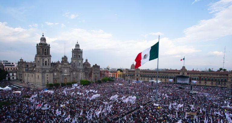 En la imagen, foto de la Marcha de AMLO del pasado sábado. Foto: Twitter