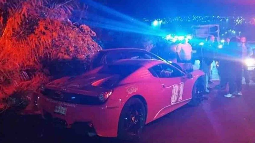 Brutal accidente vehicular en Hidalgo: Joven ebrio circula a exceso de velocidad y choca un Ferrari