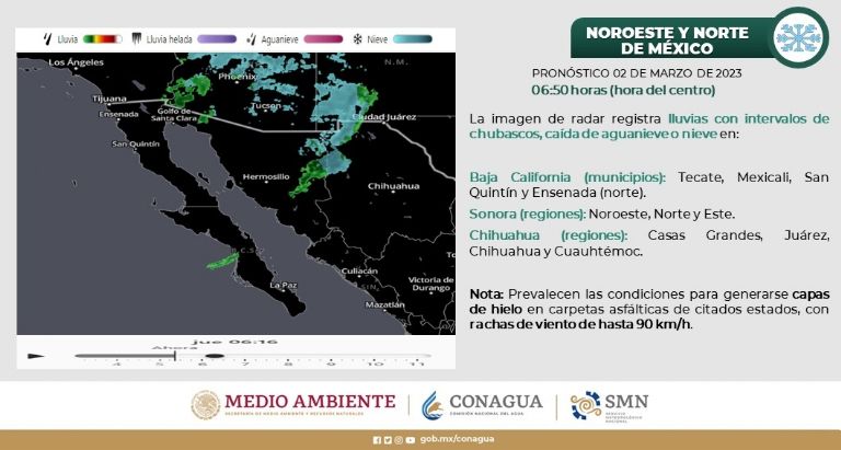 Pronóstico del clima en Sonora. Foto: Conagua