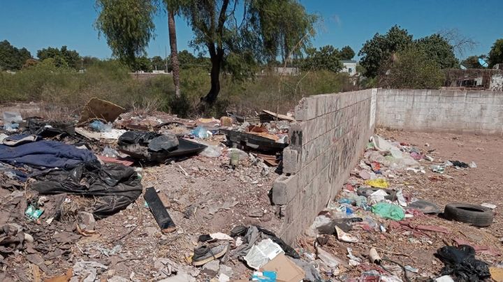 Usan como basurero público un baldío de la colonia Villa Bonita en Ciudad Obregón