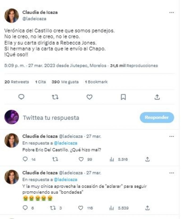 Comentarios de Claudia Icaza