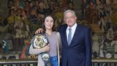 AMLO recibe en Palacio Nacional a la campeona de UFC Alexa Grasso: "Es un orgullo de México"