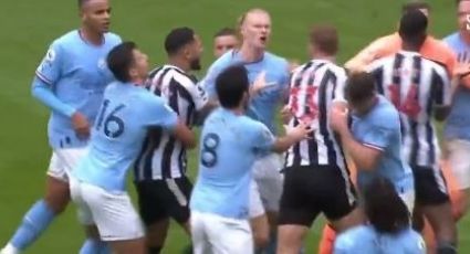 VIDEO: Erling Haaland se pelea en el triunfo del Manchester City sobre Newcastle