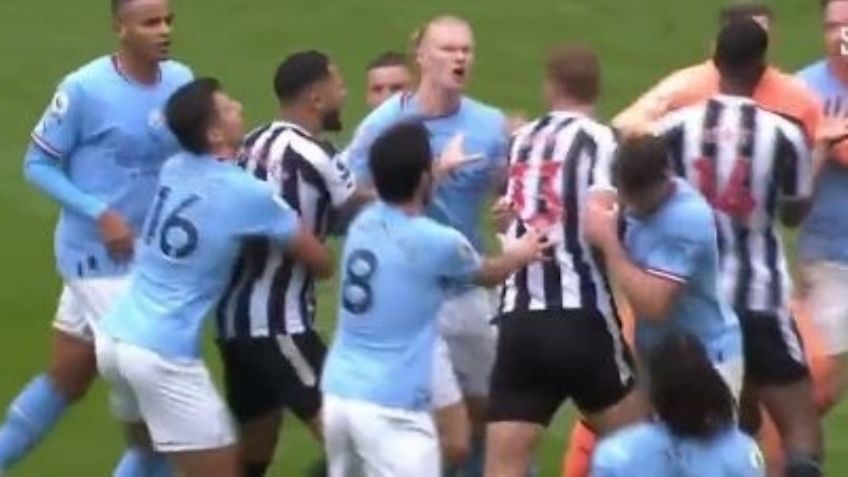 VIDEO: Erling Haaland se pelea en el triunfo del Manchester City sobre Newcastle