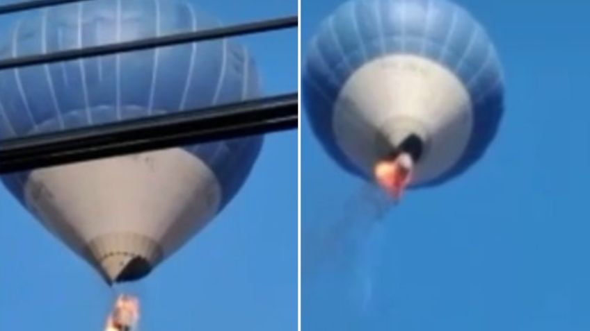 Fuertes imágenes: Globo aerostático se incendia y desploma en Teotihuacán; hay al menos dos muertos