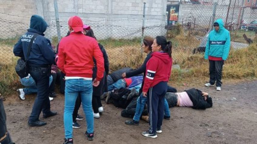 Se armó la campal: Comerciantes golpean a extorsionadores en Central de Abasto Santiago Tianguistenco