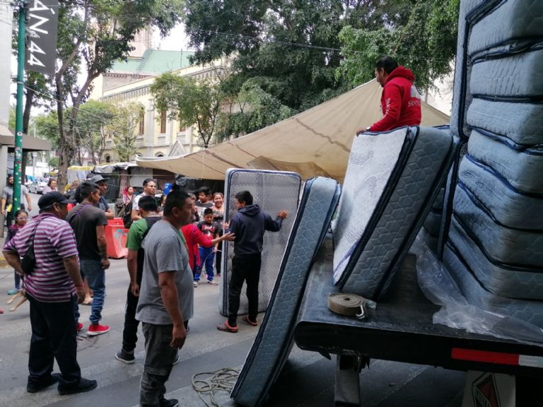 Campamento colonia Juárez, en CDMX