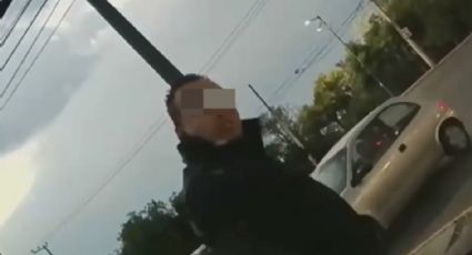 Captan a presunto policía de Coacalco cuando agrede a conductor; aseguran que lo quiso extorsionar