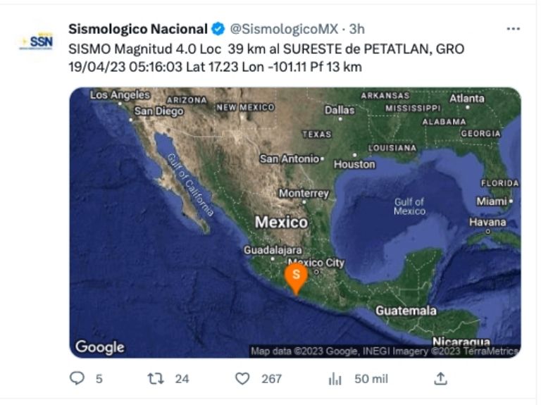 Sismo en México 