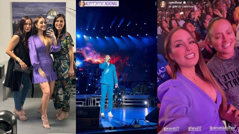 Cynthia acompañó a Carlos en su tercer show en el Auditorio Nacional