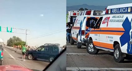 Imágenes Fuertes: Atropellan a pelotón de ciclistas en la México-Querétaro, hay una víctima mortal