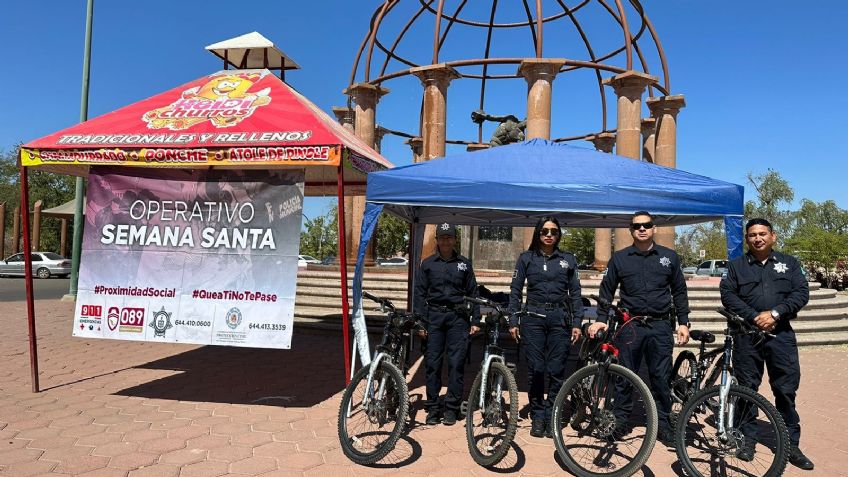 Elementos de la Policía Municipal garantizan seguridad en la Laguna del Náinari en Cajeme