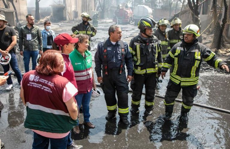 Incendio en la Central de Abasto