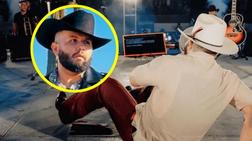 VIDEO: Carín León protagoniza tremenda caída en pleno concierto en vivo ¿se pasó de copas?