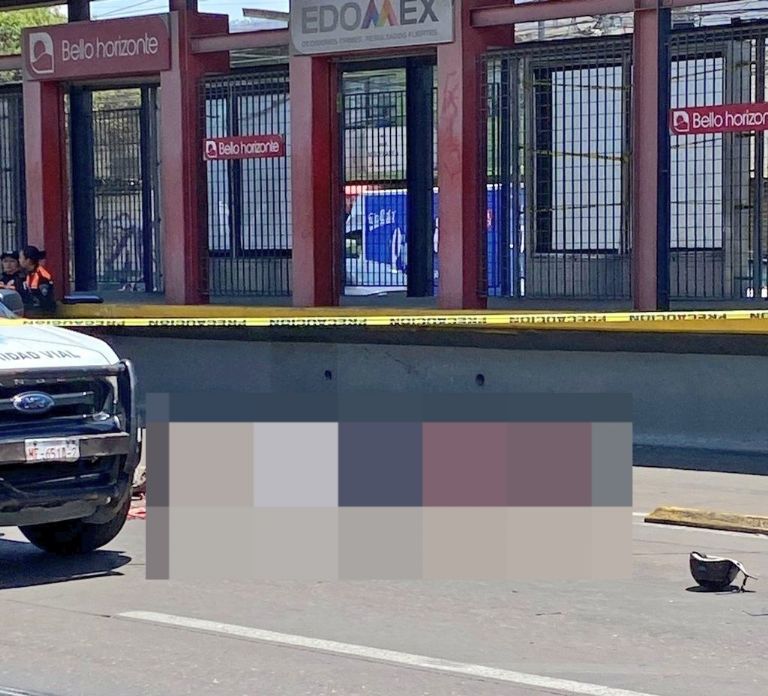 Motociclista accidentado en Tultitlán