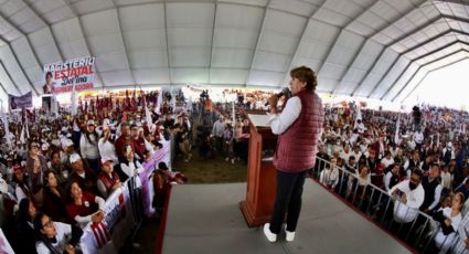 Delfina Gómez promete soluciones a maestros del Estado de México y pide su apoyo para las elecciones