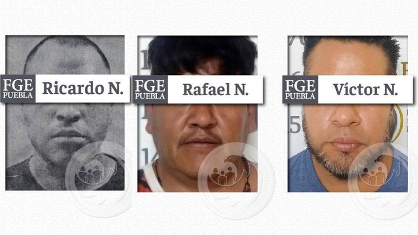 Caen Ricardo, Rafael y Víctor por homicidio de dos personas en Puebla; uno estará 37 años preso