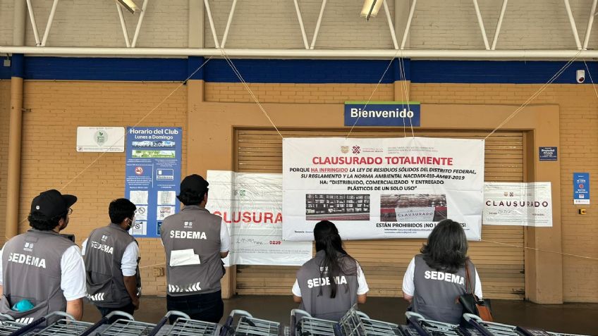 Clausuran Sam's Club en la CDMX por no cumplir con normas ambientales; utilizaban plásticos y unicel