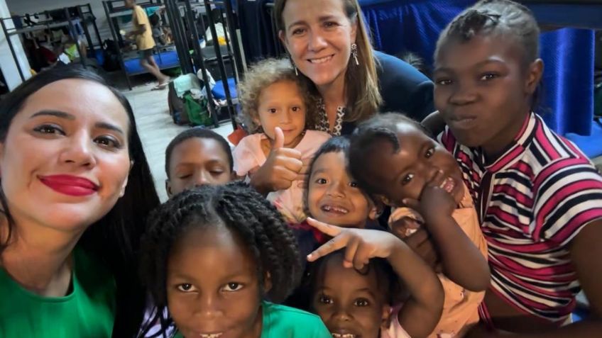 Sandra Cuevas y Margarita Zavala se comprometen y visitan casa del migrante en la Cuauhtémoc