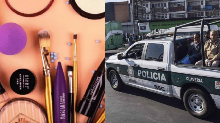 ¡Sombra aquí, sombra allá! Detienen a tres hombres en CDMX por robar casi 30 mil pesos en maquillaje