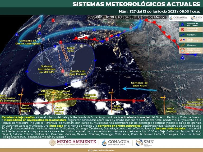 Pronóstico del clima y el tiempo para México. Foto: Conagua