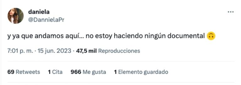 Daniela Parra tuit 