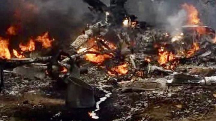 VIDEO: así fue el desplome del helicoptero de la Sedena en Temantla que dejó 2 muertos; dos heridos